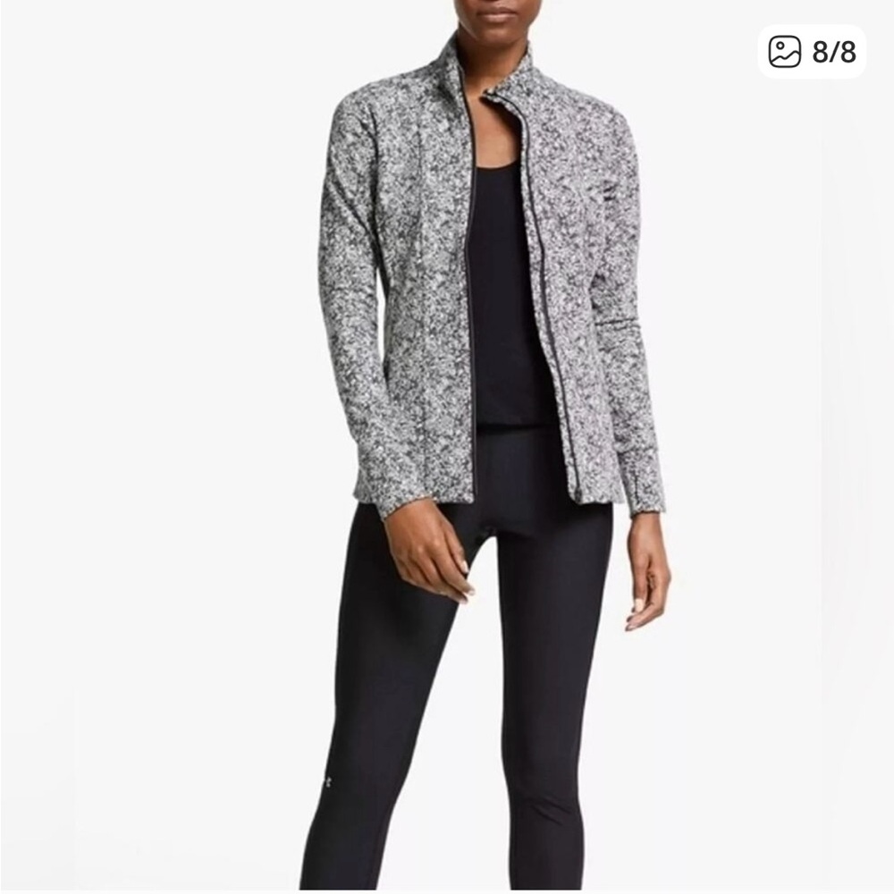 Athleta Shanti Moonflower Full Zip Jacket Textured Floral Jacquard XS